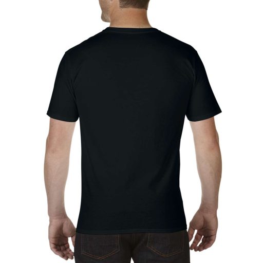 V nyakú prémium pamut póló, Gildan GI41V00, Black-S