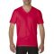 V nyakú prémium pamut póló, Gildan GI41V00, Red-2XL
