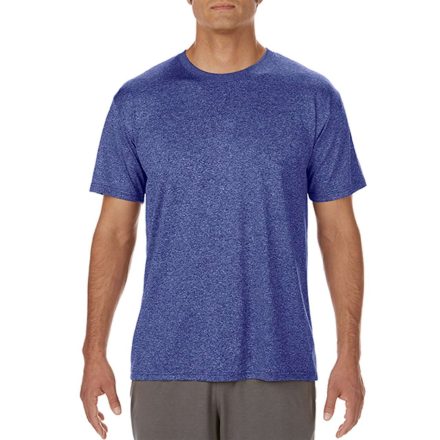 Rövid ujjú Actíve Fit férfi sport póló, Gildan GI46000, Heather Sport Purple-XL