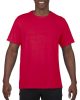 Rövid ujjú Actíve Fit férfi sport póló, Gildan GI46000, Sport Scarlet Red-S