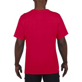   Rövid ujjú Actíve Fit férfi sport póló, Gildan GI46000, Sport Scarlet Red-S