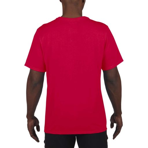 Rövid ujjú Actíve Fit férfi sport póló, Gildan GI46000, Sport Scarlet Red-S