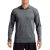 Hosszú ujjú kapucnis Aktív Fit férfi póló, Gildan GI46500, Heather Sport Black-XL