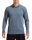 Hosszú ujjú kapucnis Aktív Fit férfi póló, Gildan GI46500, Heather Sport Dark Navy-XL