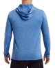 Hosszú ujjú kapucnis Aktív Fit férfi póló, Gildan GI46500, Heather Sport Royal-XL