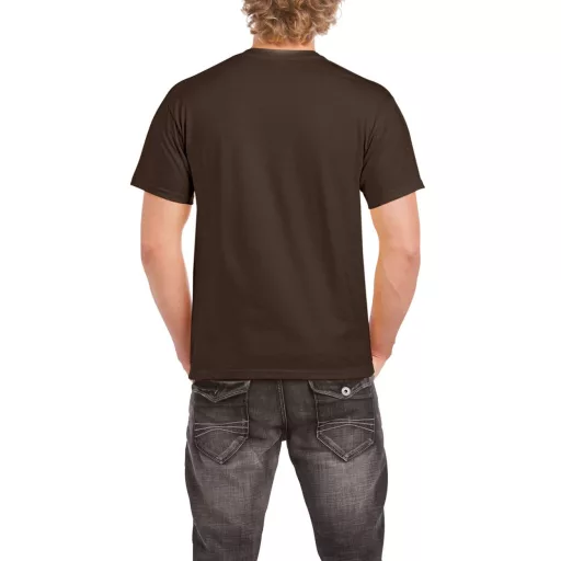 Rövid ujjú klasszikus szabású póló, Gildan GI5000, Dark Chocolate-5XL