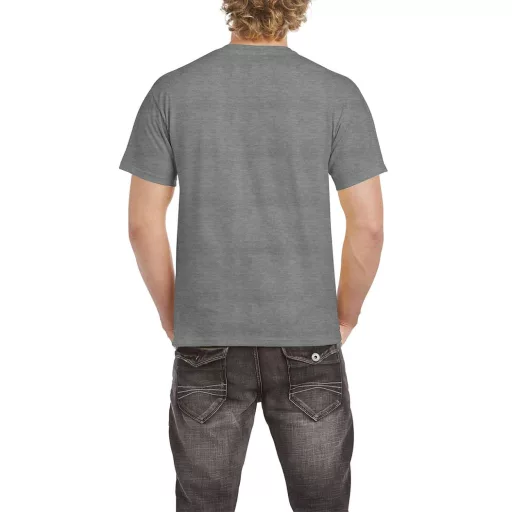 Rövid ujjú klasszikus szabású póló, Gildan GI5000, Graphite Heather-3XL