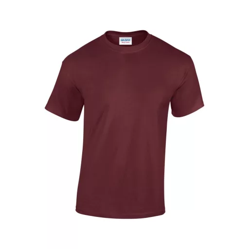 Rövid ujjú klasszikus szabású póló, Gildan GI5000, Maroon-5XL