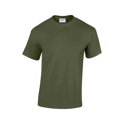 Rövid ujjú klasszikus szabású póló, Gildan GI5000, Military Green-L