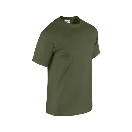 Rövid ujjú klasszikus szabású póló, Gildan GI5000, Military Green-L