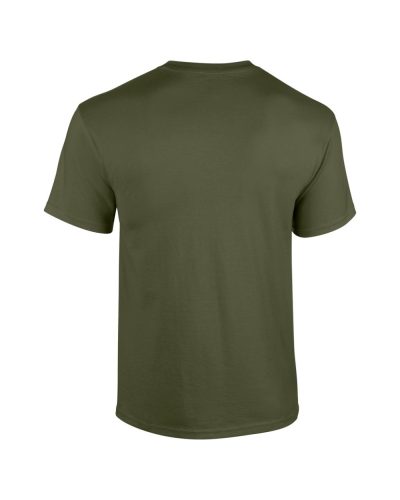Rövid ujjú klasszikus szabású póló, Gildan GI5000, Military Green-L