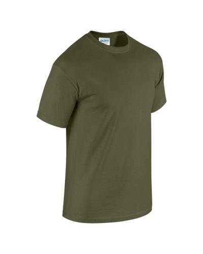 Rövid ujjú klasszikus szabású póló, Gildan GI5000, Military Green-S