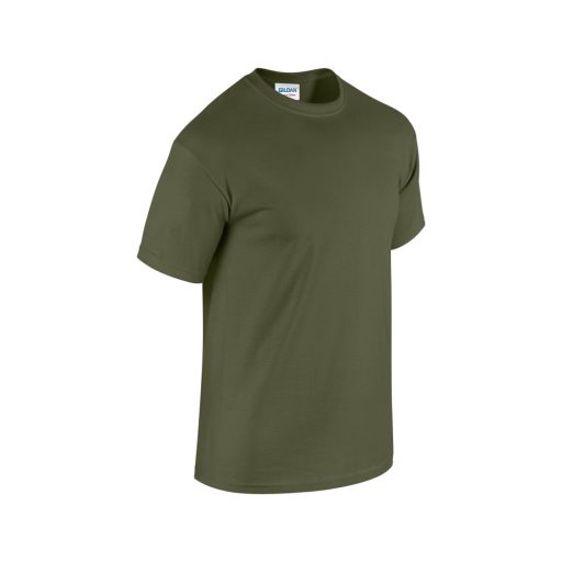 Rövid ujjú klasszikus szabású póló, Gildan GI5000, Military Green-S
