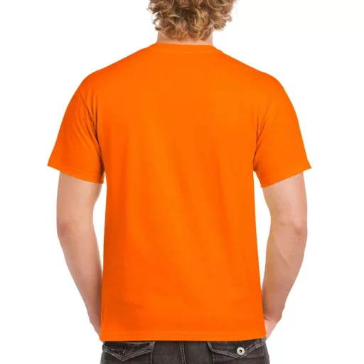 Rövid ujjú klasszikus szabású póló, Gildan GI5000, S.Orange-4XL
