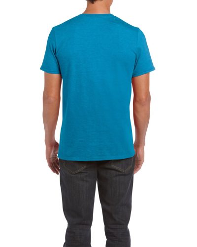 Softstyle rövid ujjú környakas póló, Gildan GI64000, Antique Sapphire-S