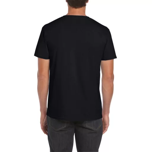 Softstyle rövid ujjú környakas póló, Gildan GI64000, Black-S