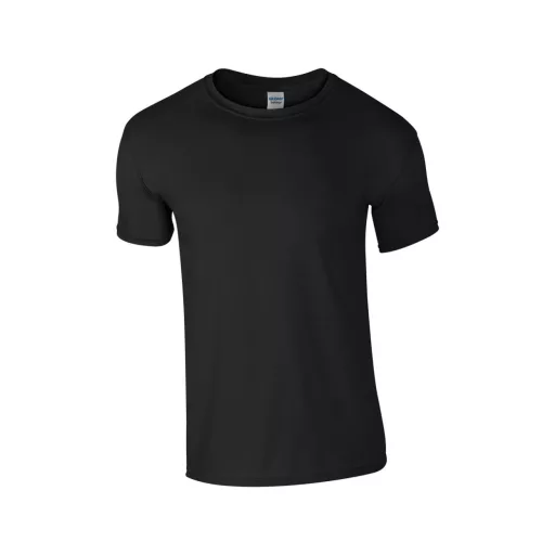 Softstyle rövid ujjú környakas póló, Gildan GI64000, Black-S