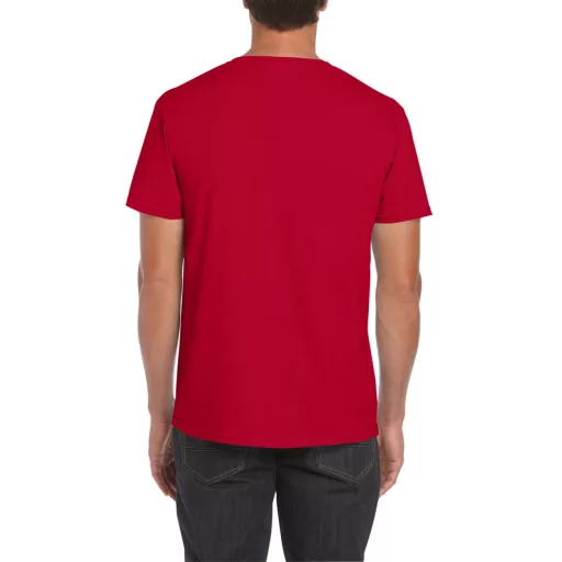 Softstyle rövid ujjú környakas póló, Gildan GI64000, Cherry Red-S