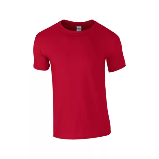 Softstyle rövid ujjú környakas póló, Gildan GI64000, Cherry Red-S