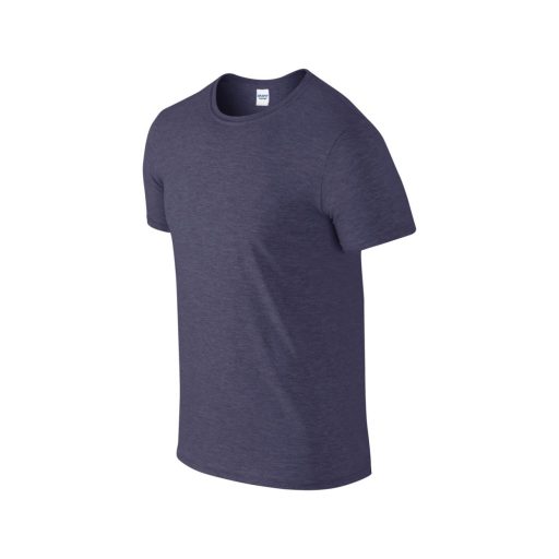 Softstyle rövid ujjú környakas póló, Gildan GI64000, Heather Navy-5XL