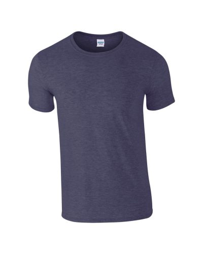 Softstyle rövid ujjú környakas póló, Gildan GI64000, Heather Navy-L