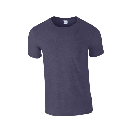 Softstyle rövid ujjú környakas póló, Gildan GI64000, Heather Navy-S