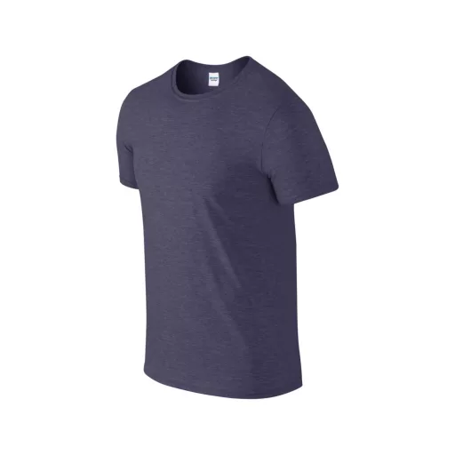 Softstyle rövid ujjú környakas póló, Gildan GI64000, Heather Navy-S