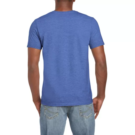 Softstyle rövid ujjú környakas póló, Gildan GI64000, Heather Royal-S