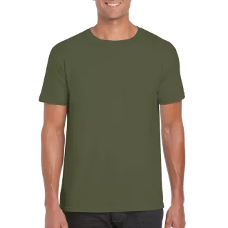   Softstyle rövid ujjú környakas póló, Gildan GI64000, Military Green-2XL