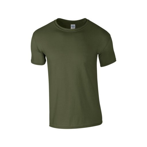 Softstyle rövid ujjú környakas póló, Gildan GI64000, Military Green-2XL