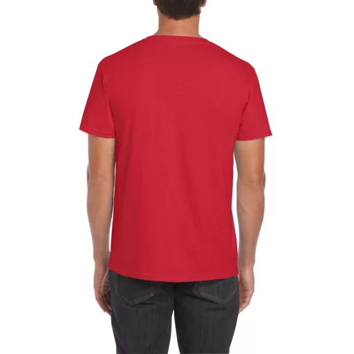 Softstyle rövid ujjú környakas póló, Gildan GI64000, Red-XL