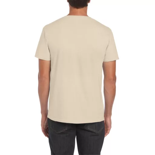 Softstyle rövid ujjú környakas póló, Gildan GI64000, Sand-3XL