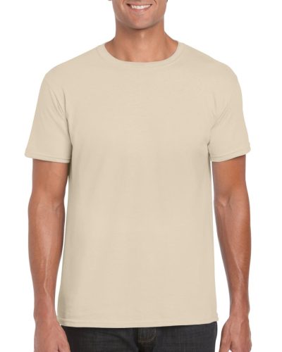 Softstyle rövid ujjú környakas póló, Gildan GI64000, Sand-4XL