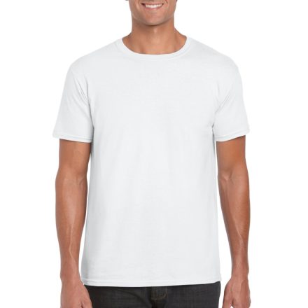 Softstyle rövid ujjú környakas póló, Gildan GI64000, White-2XL