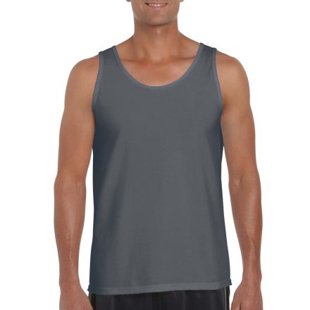 Softstyle ujjatlan férfi pamut póló, Gildan GI64200, Charcoal-2XL