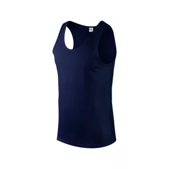   Softstyle ujjatlan férfi pamut póló, Gildan GI64200, Navy-S