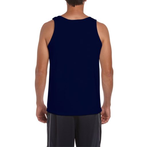 Softstyle ujjatlan férfi pamut póló, Gildan GI64200, Navy-XL