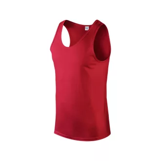   Softstyle ujjatlan férfi pamut póló, Gildan GI64200, Red-S