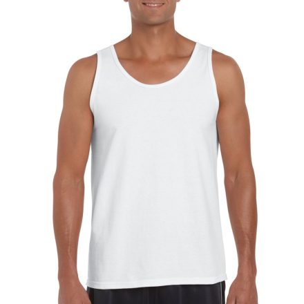 Softstyle ujjatlan férfi pamut póló, Gildan GI64200, White-2XL