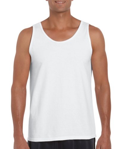 Softstyle ujjatlan férfi pamut póló, Gildan GI64200, White-XL