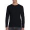 Softstyle hosszú ujjú pamut póló, Gildan GI64400, Black-L