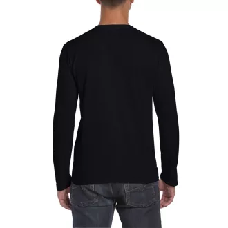   Softstyle hosszú ujjú pamut póló, Gildan GI64400, Black-S