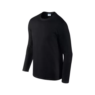   Softstyle hosszú ujjú pamut póló, Gildan GI64400, Black-S