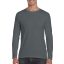 Softstyle hosszú ujjú pamut póló, Gildan GI64400, Charcoal-L