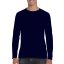 Softstyle hosszú ujjú pamut póló, Gildan GI64400, Navy-M