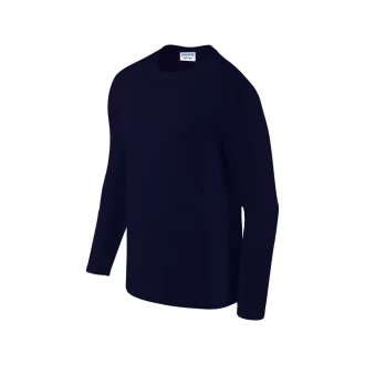 Softstyle hosszú ujjú pamut póló, Gildan GI64400, Navy-S