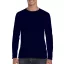 Softstyle hosszú ujjú pamut póló, Gildan GI64400, Navy-XL