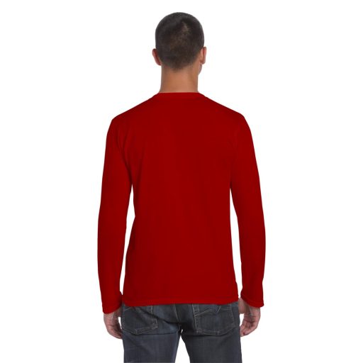 Softstyle hosszú ujjú pamut póló, Gildan GI64400, Red-S