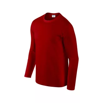 Softstyle hosszú ujjú pamut póló, Gildan GI64400, Red-S