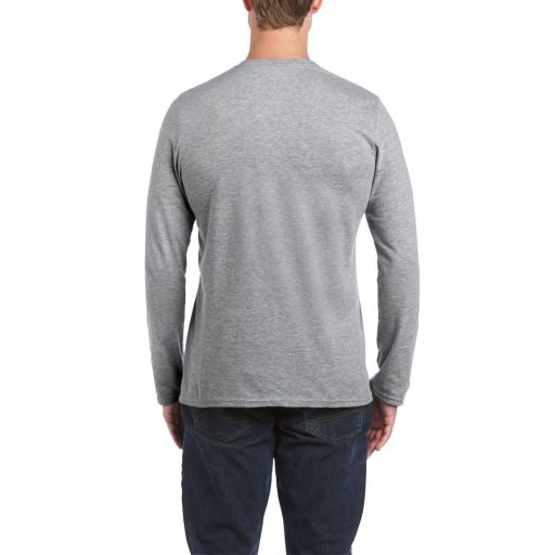 Softstyle hosszú ujjú pamut póló, Gildan GI64400, RS Sport Grey-2XL